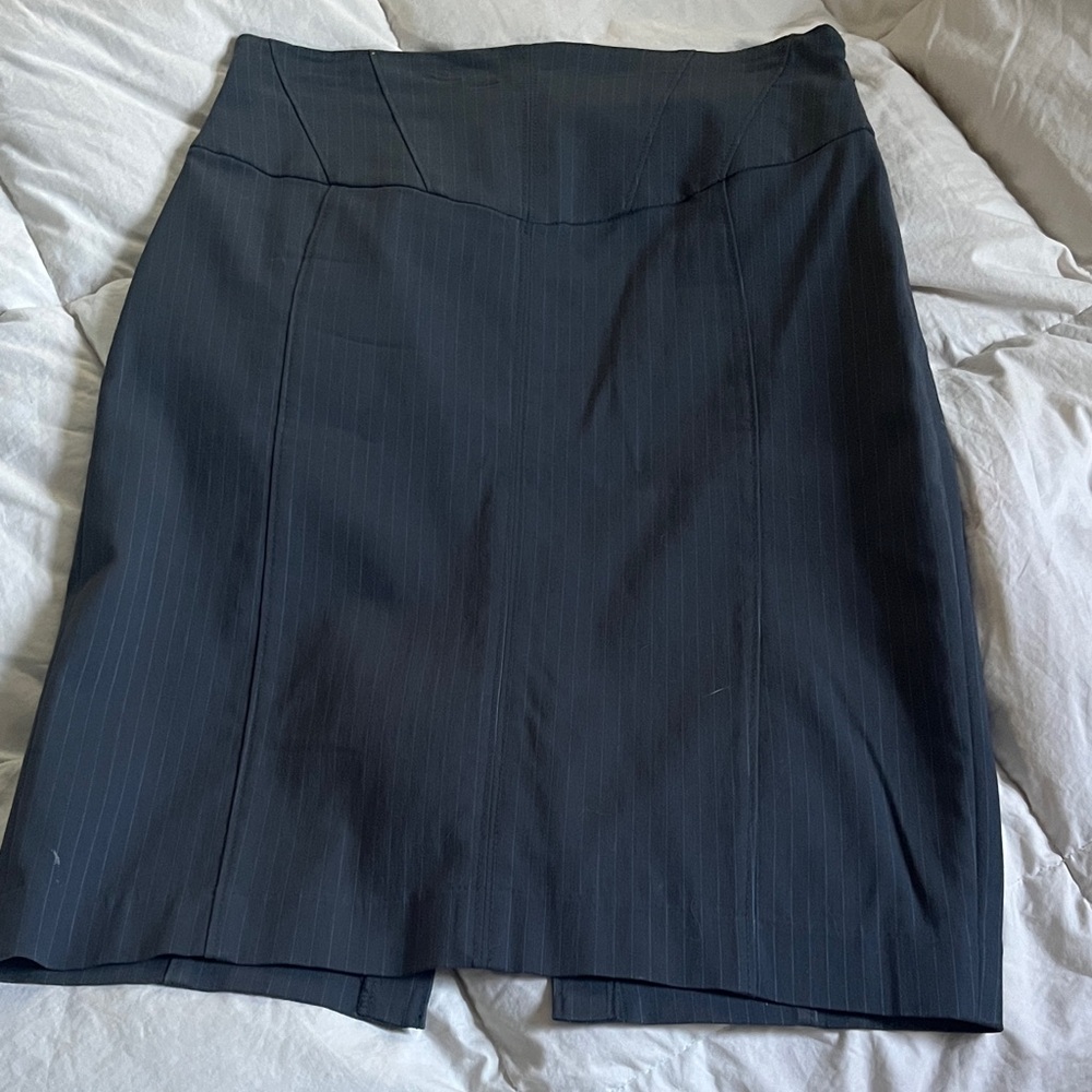 Express Gray Pinstripe Pencil Skirt